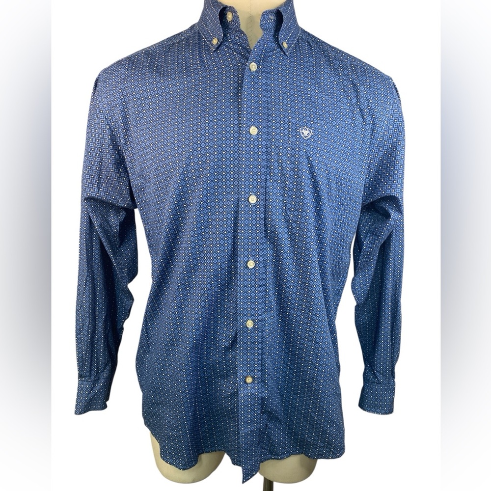 Ariat Blur Patterned Long Sleeve Button Down Shir… - image 1